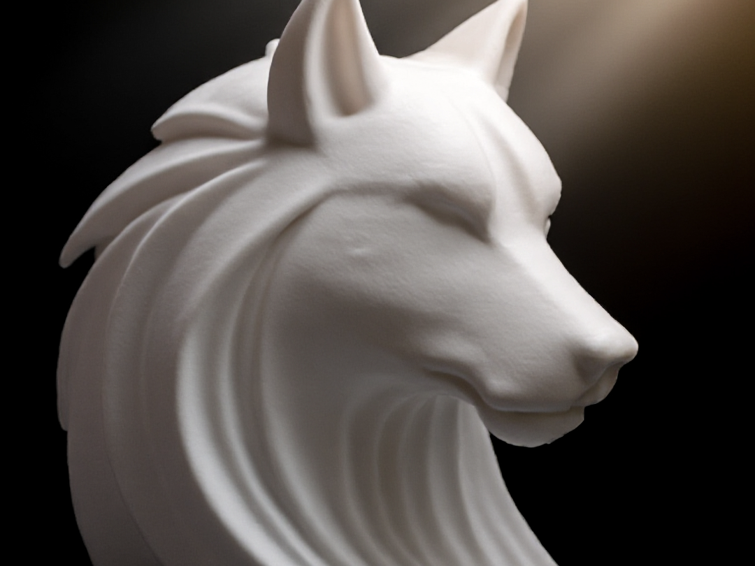 Artistic Wolf Bust – A Majestic Statement Piece