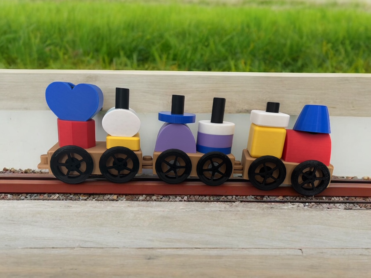 The Train puzzle made by a child for a child.