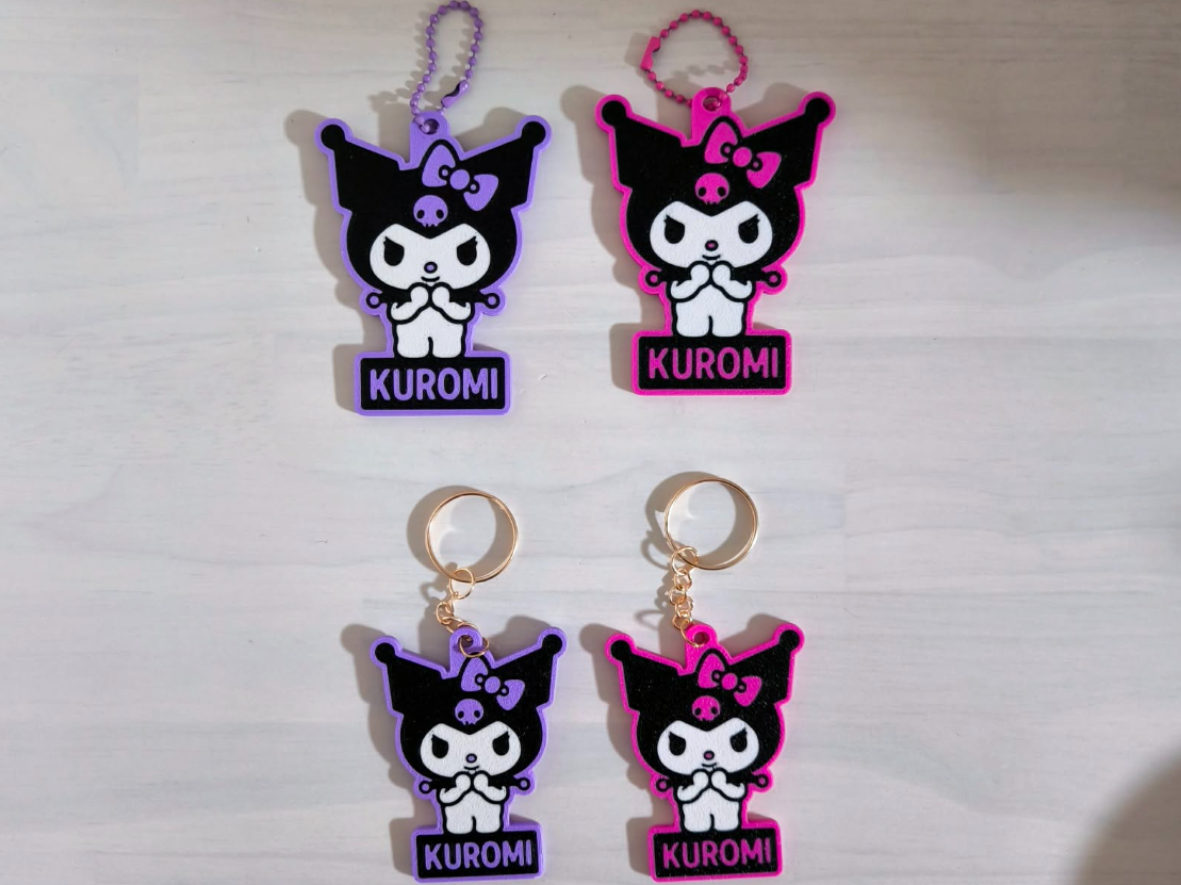 Kuromi Inspired Keychain