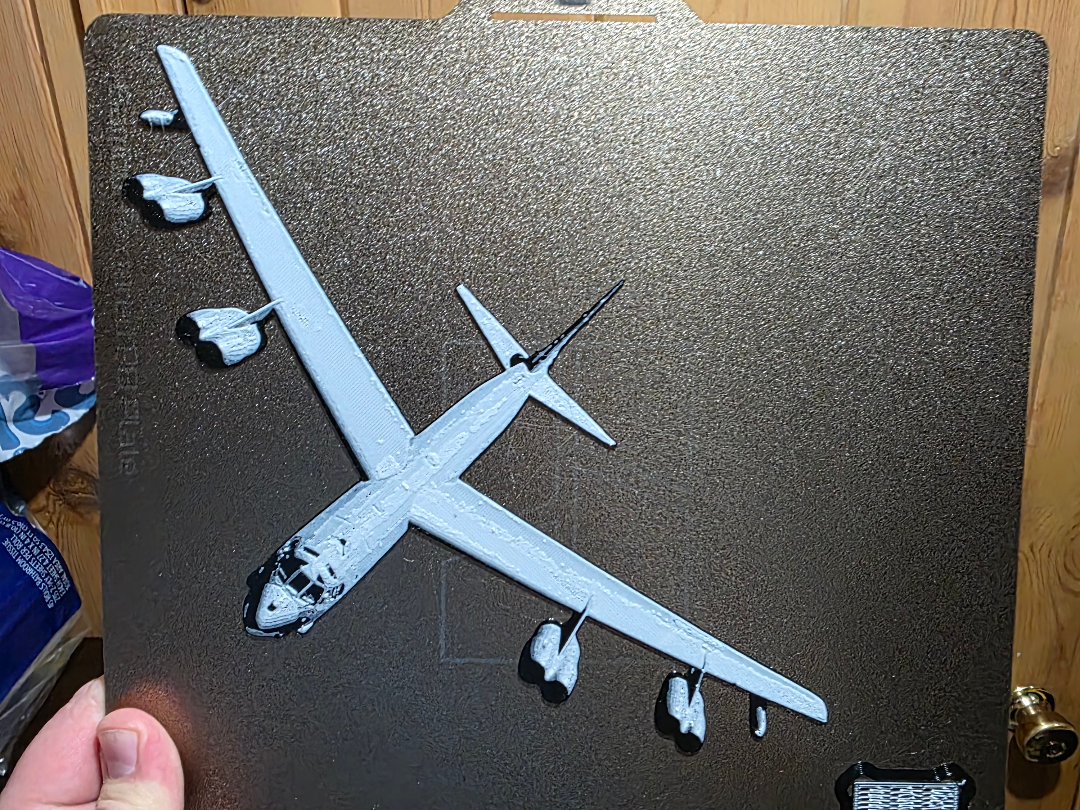 B-52 Bomber Hueforge wall art 2 colors NoAMS