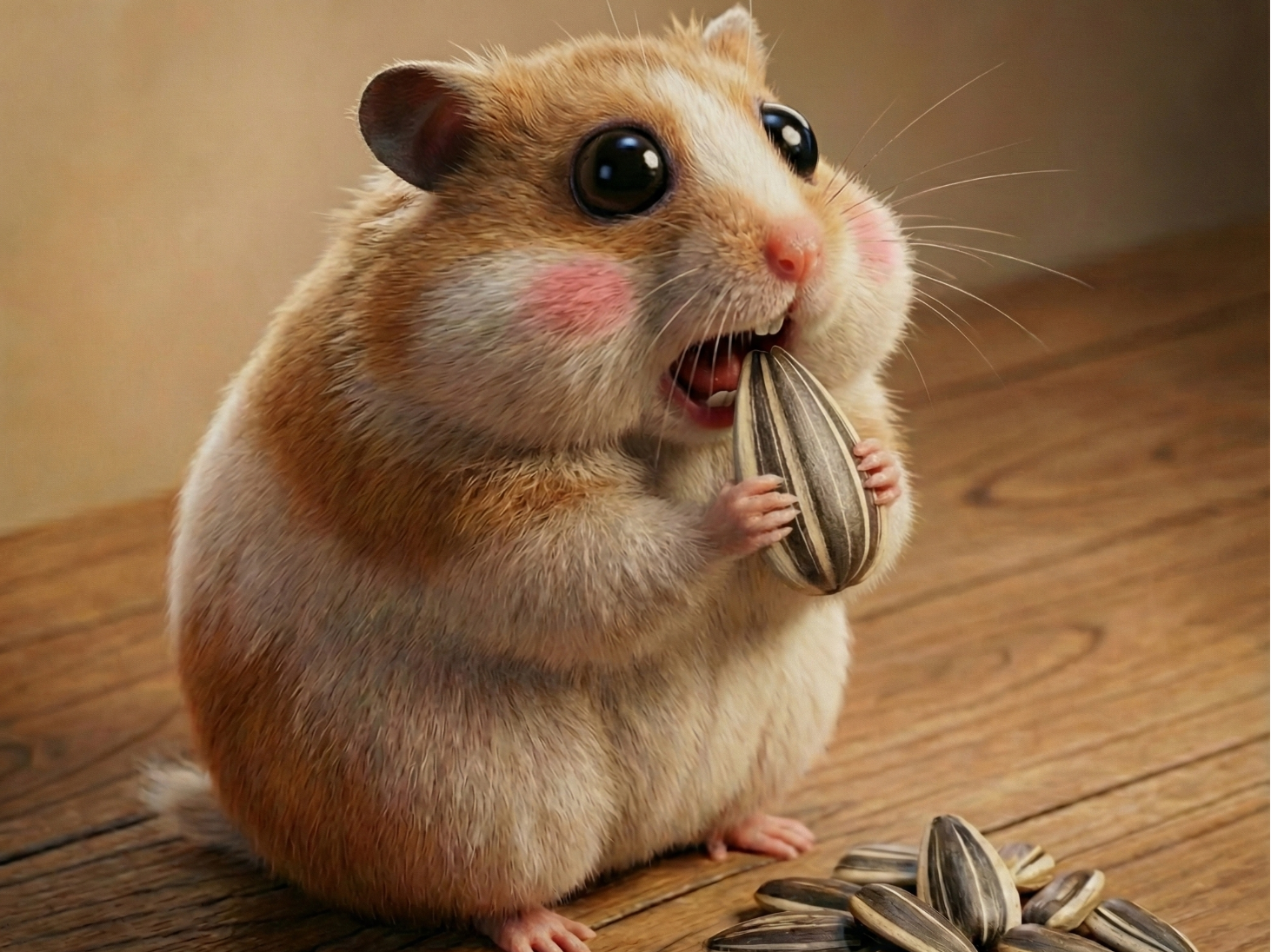 hamster suprised cute / 놀란 귀여운 햄스터