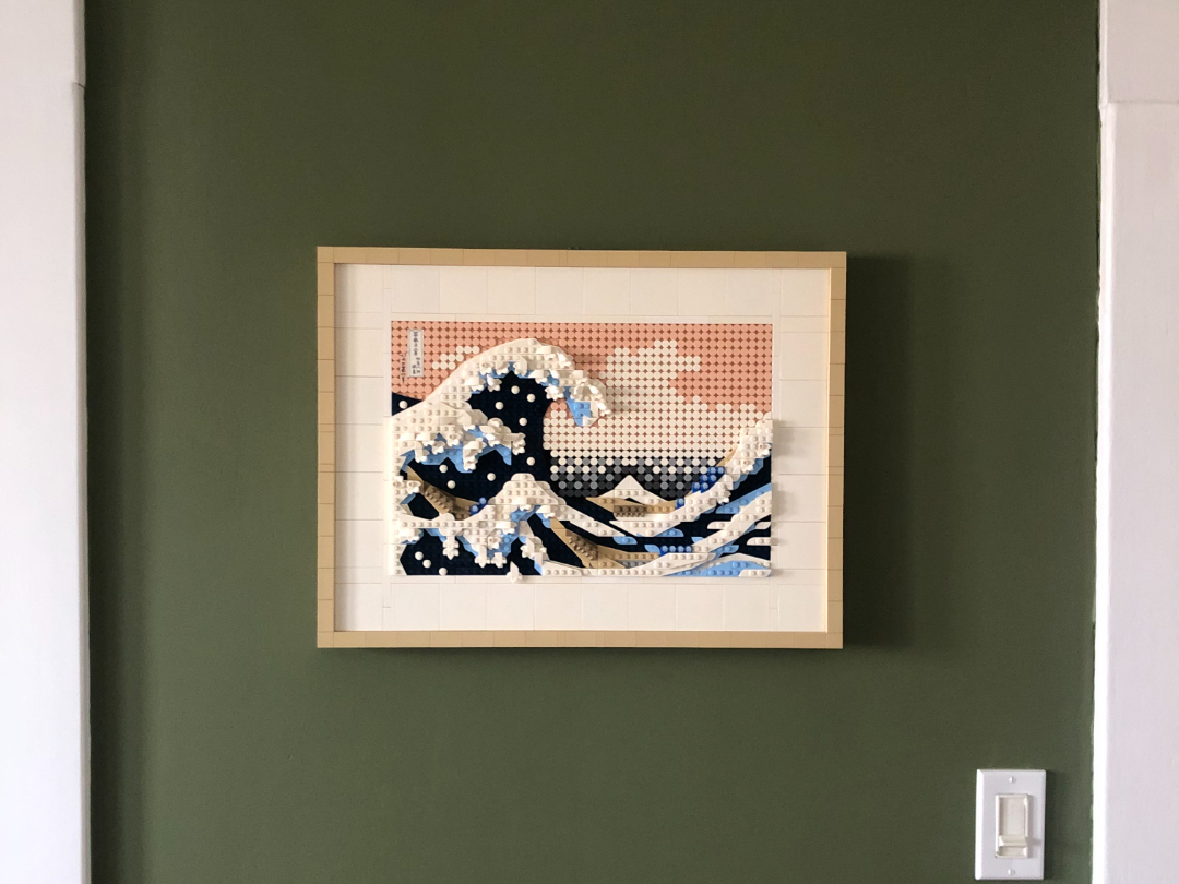 Wall Tape mounted Bracket for Block Hokusai
