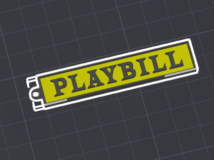 mini playbill keychain
