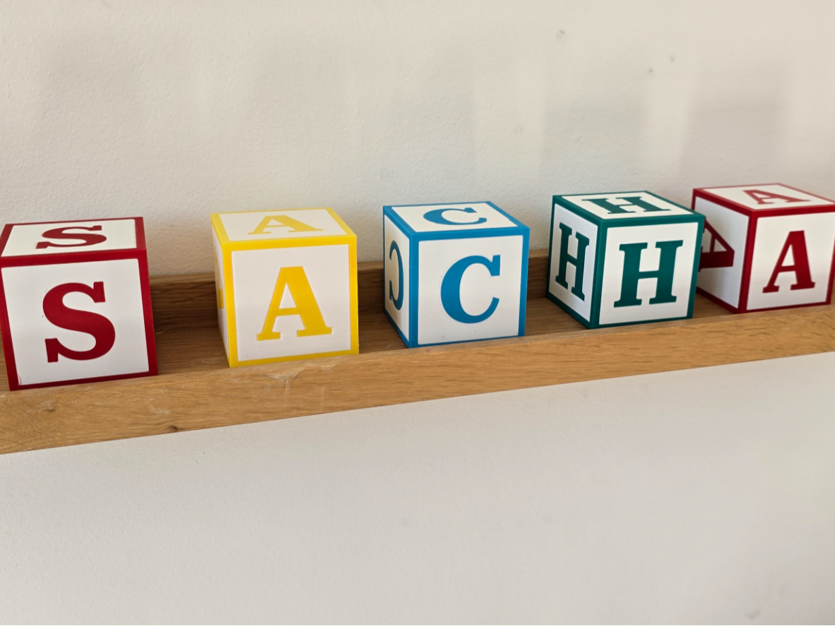 Multicolor Alphabet Cubes – Toy Story Style