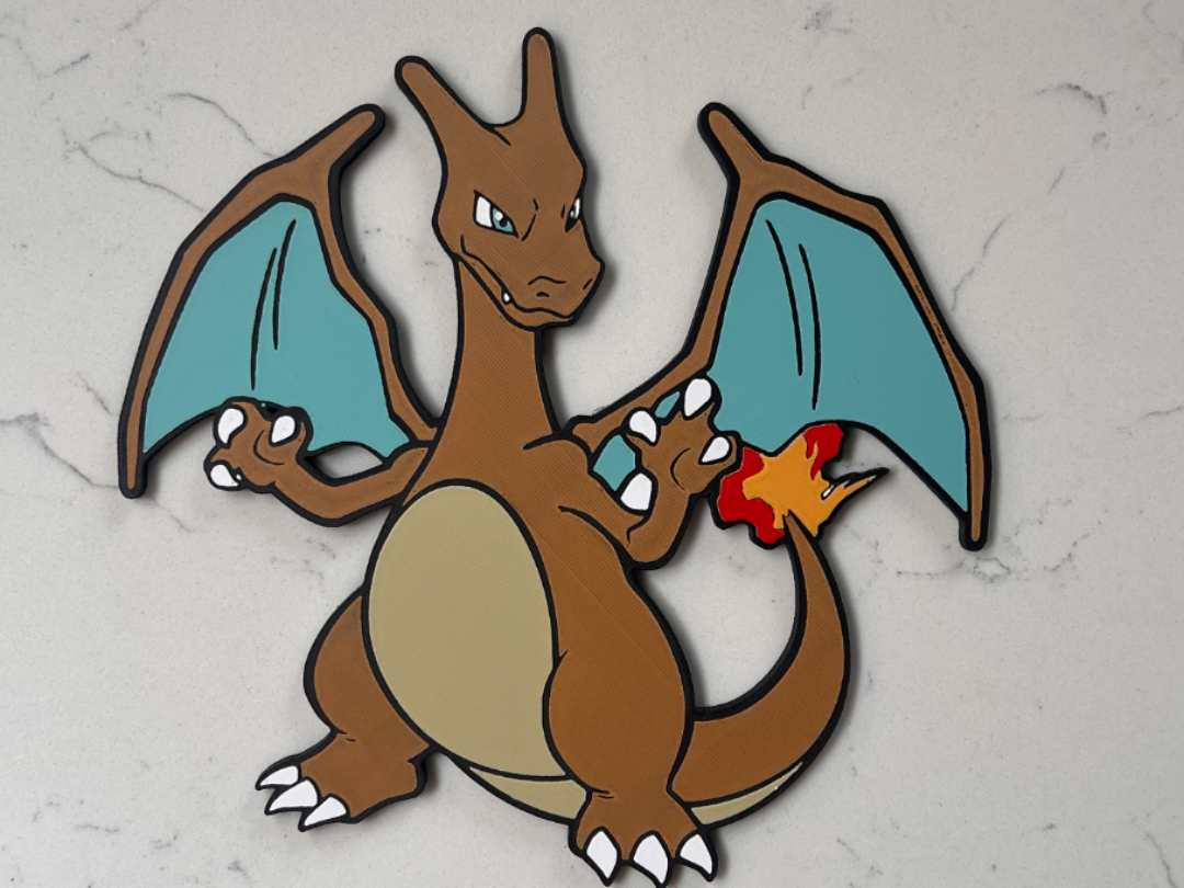 Charizard Pokemon 3D Flat Print