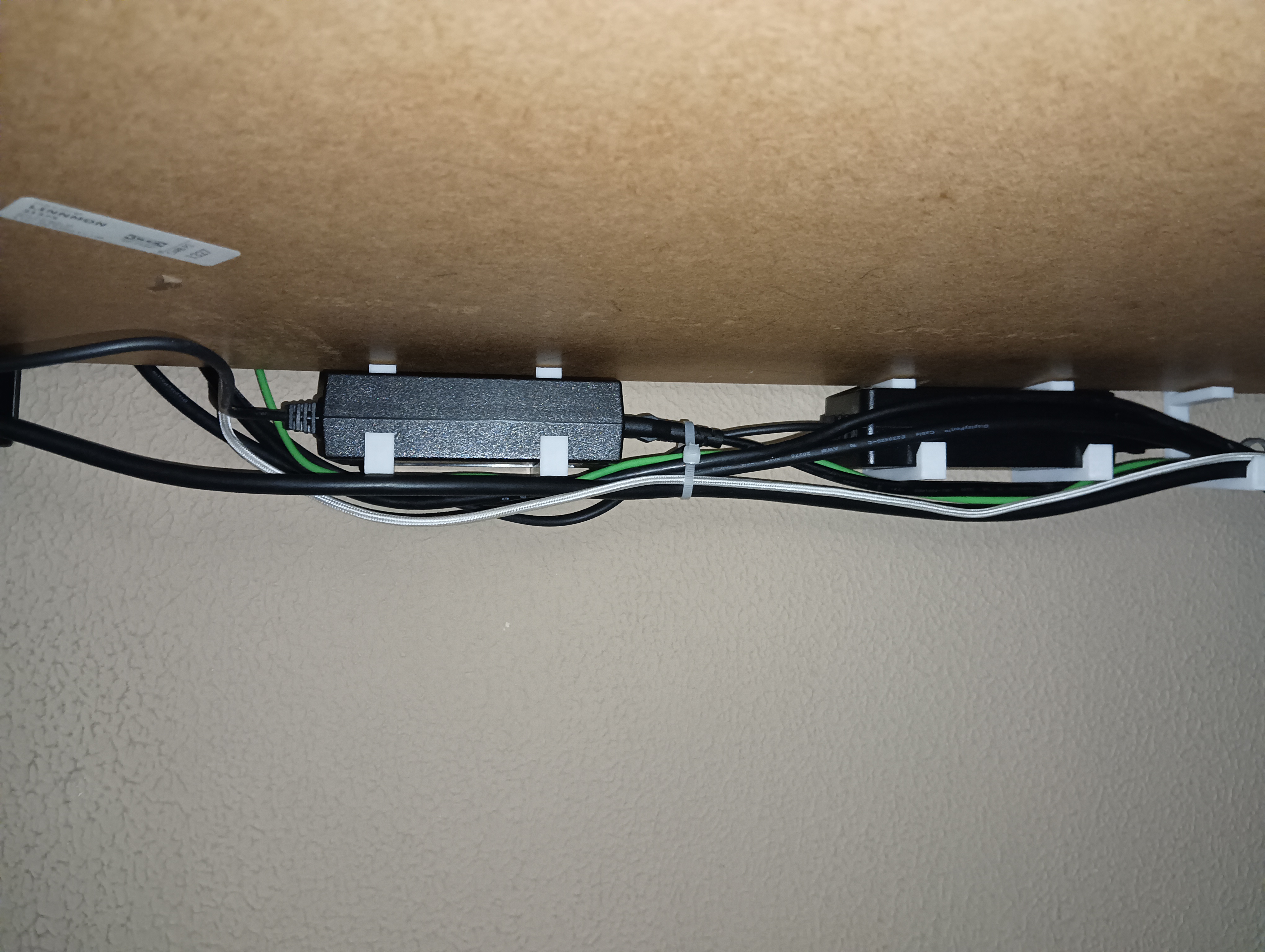 Under Desk Power Brick Holder No Screws