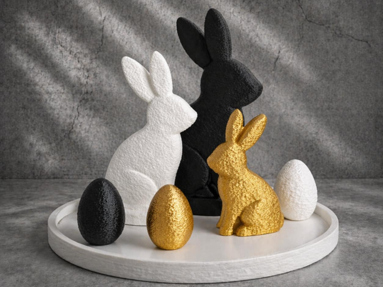 Easter Bunny Set – Modern Rabbit & Egg Decor