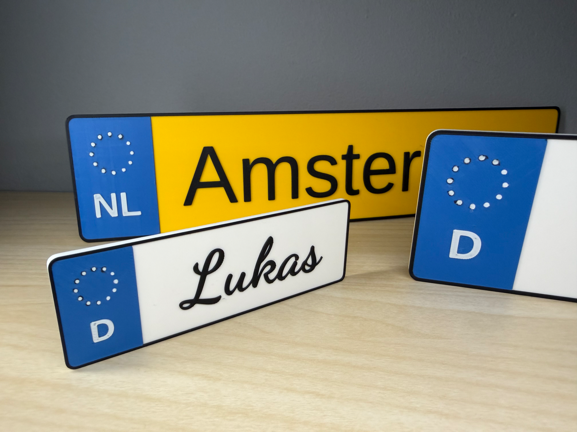 EU License Plate Decoration (customizable)