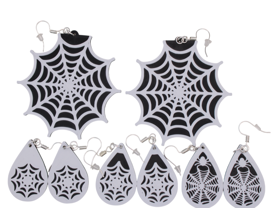 Halloween Earrings pt 10 - Spider webs