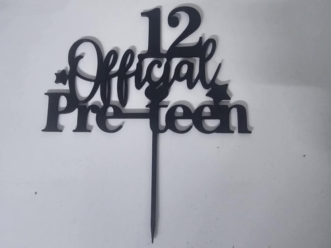 12 Official Pre-Teen cake topper