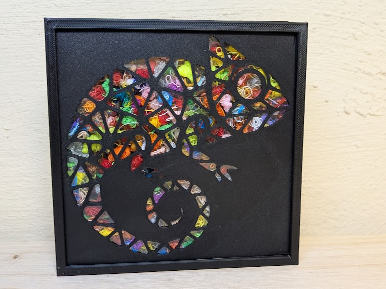 Pochoir déco cameleon, peinture ou boîte à crottes