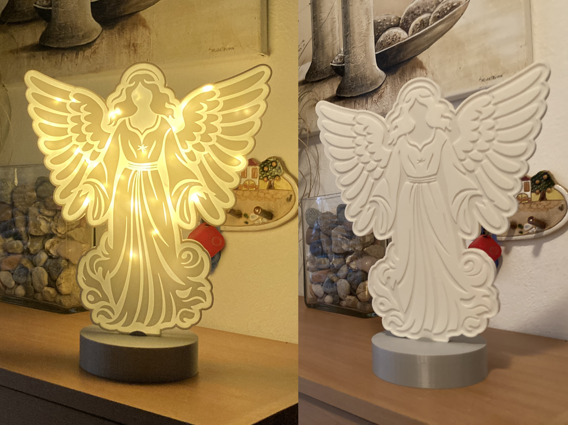 Xmas / Christmas Angel Classic lightbox with timer