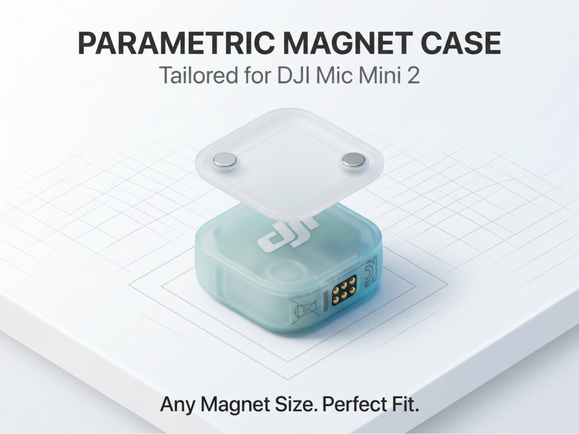 [磁铁自由] DJI Mic Mini 2 参数化外壳系统