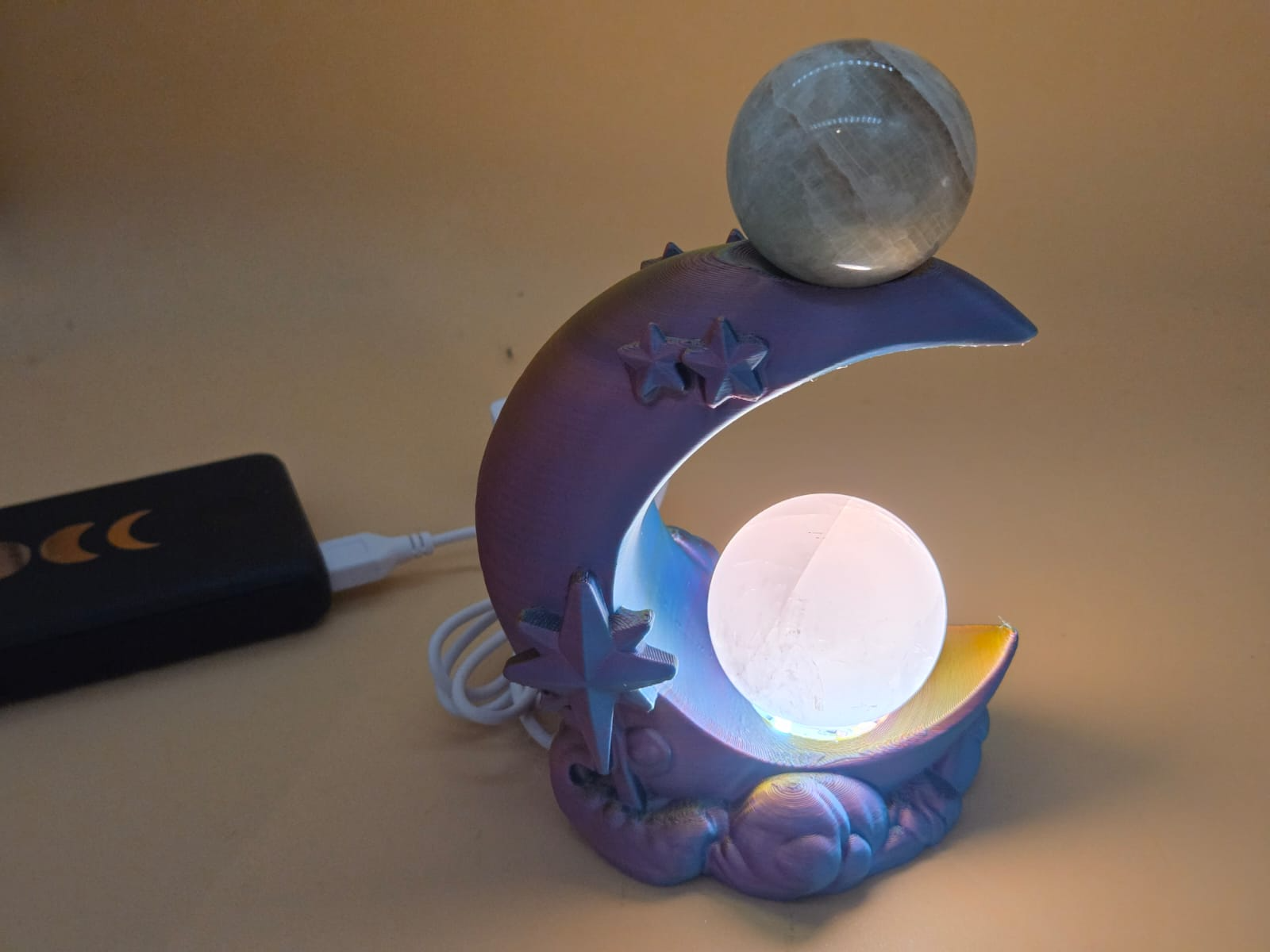 Beleuchteter Mond Kugelhalter