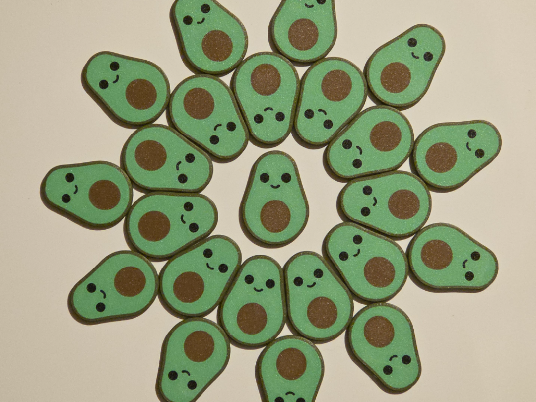 Avocado Fridge Magnet (Concealed Magnet)