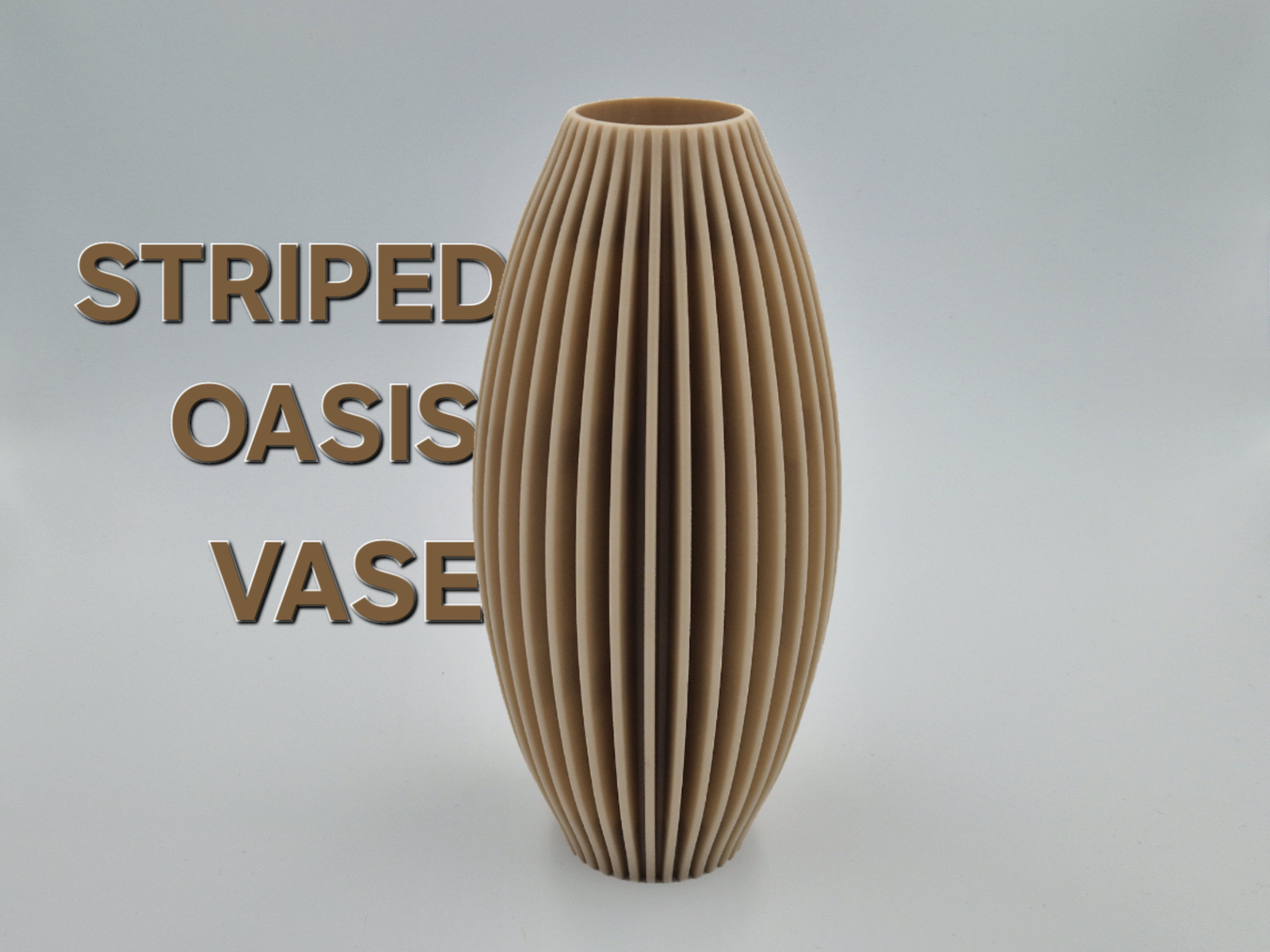 Elegant Striped Oasis Vase Modern Decorative piece