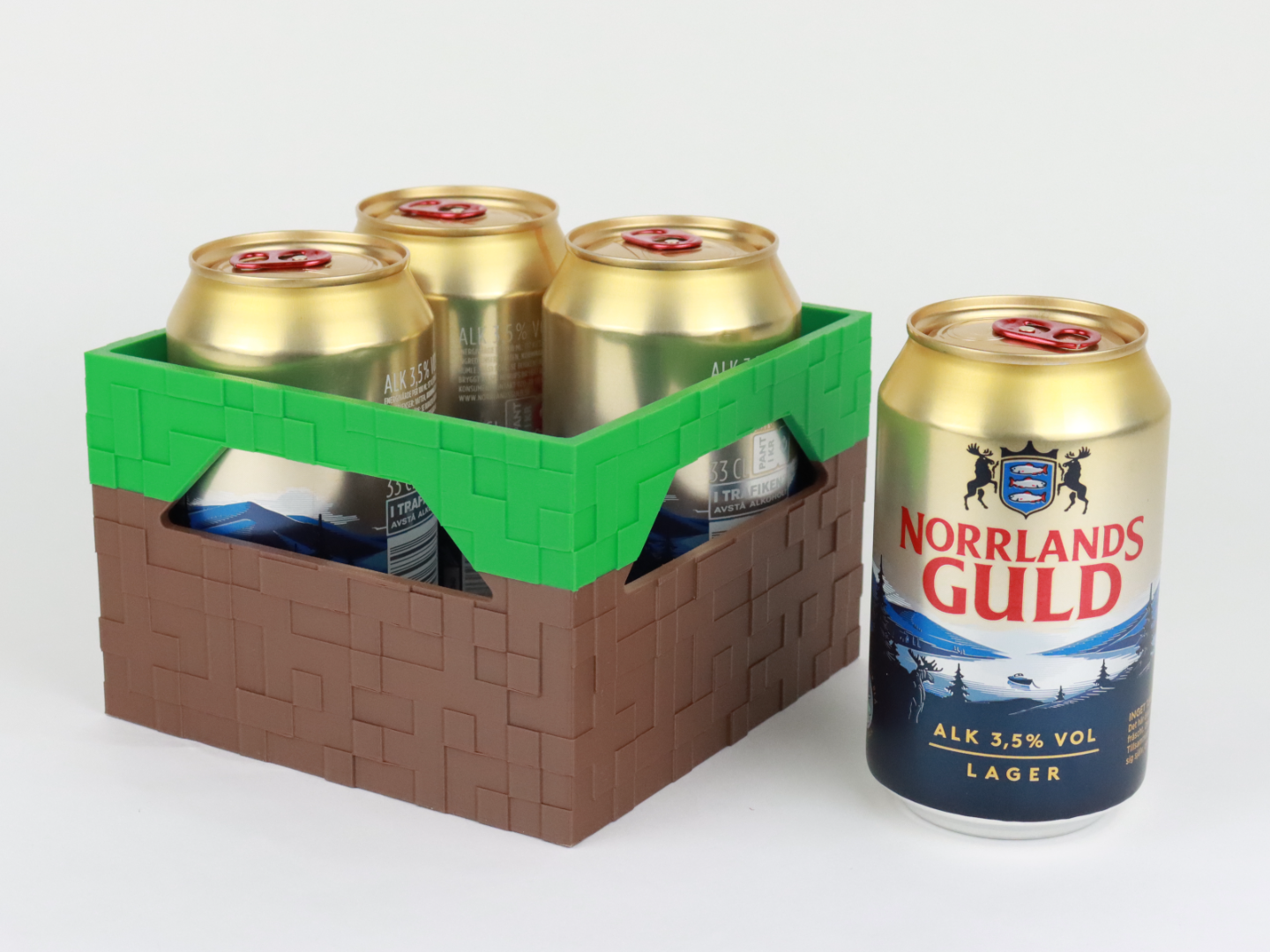 Minecraft Grass Block Beer Crate
