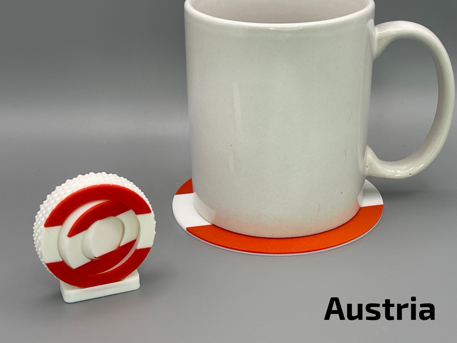 Austrian Flag - Textured Gyro Fidget Spinner