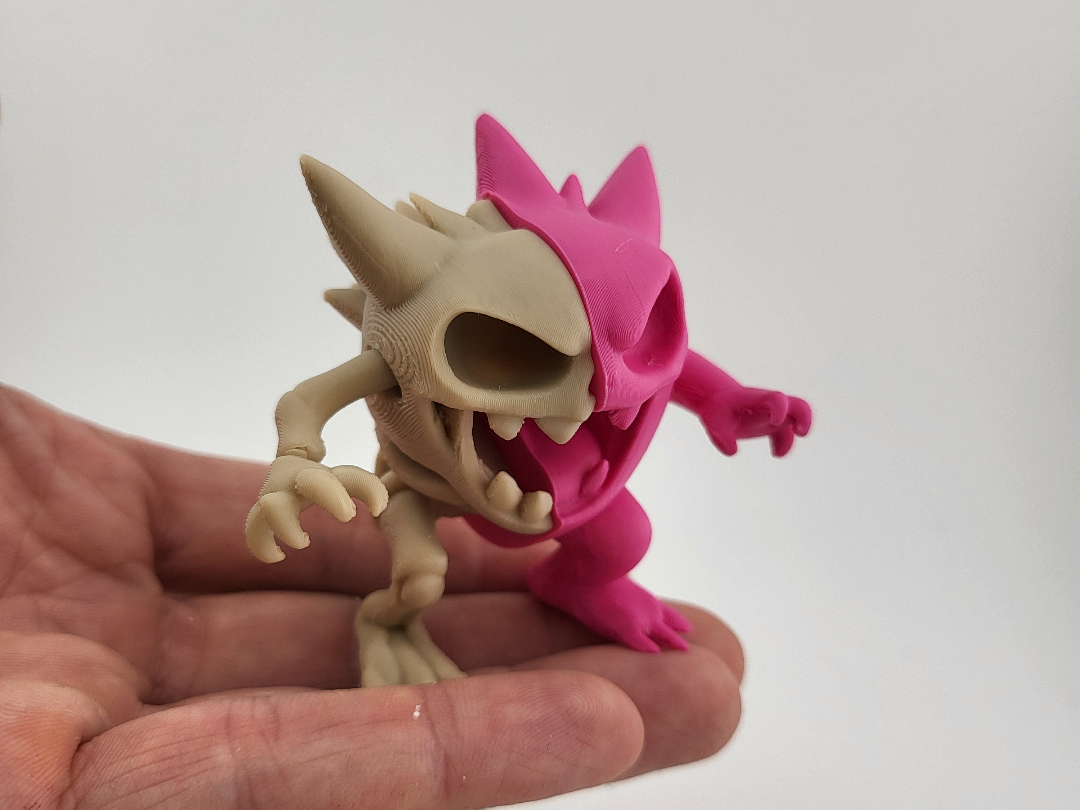 Gengar Skeleton Half Body 3D Printed Figure