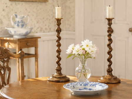 Miniature Barley-twist Candlesticks