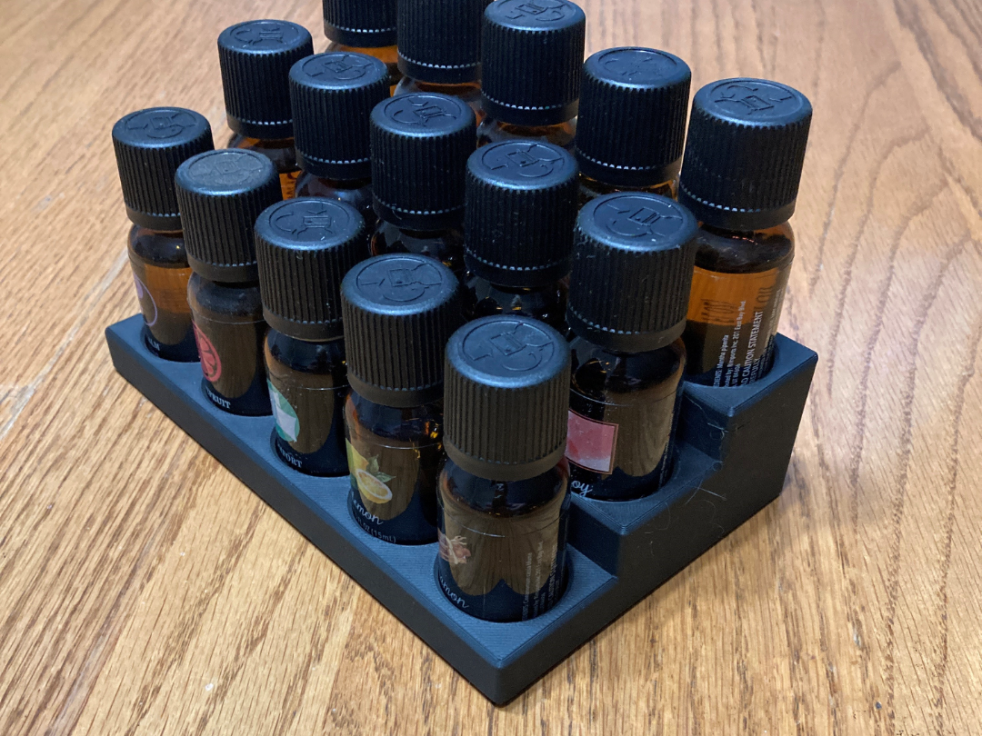 Essential oil 15ml bottle holder. Holds 15 bottles