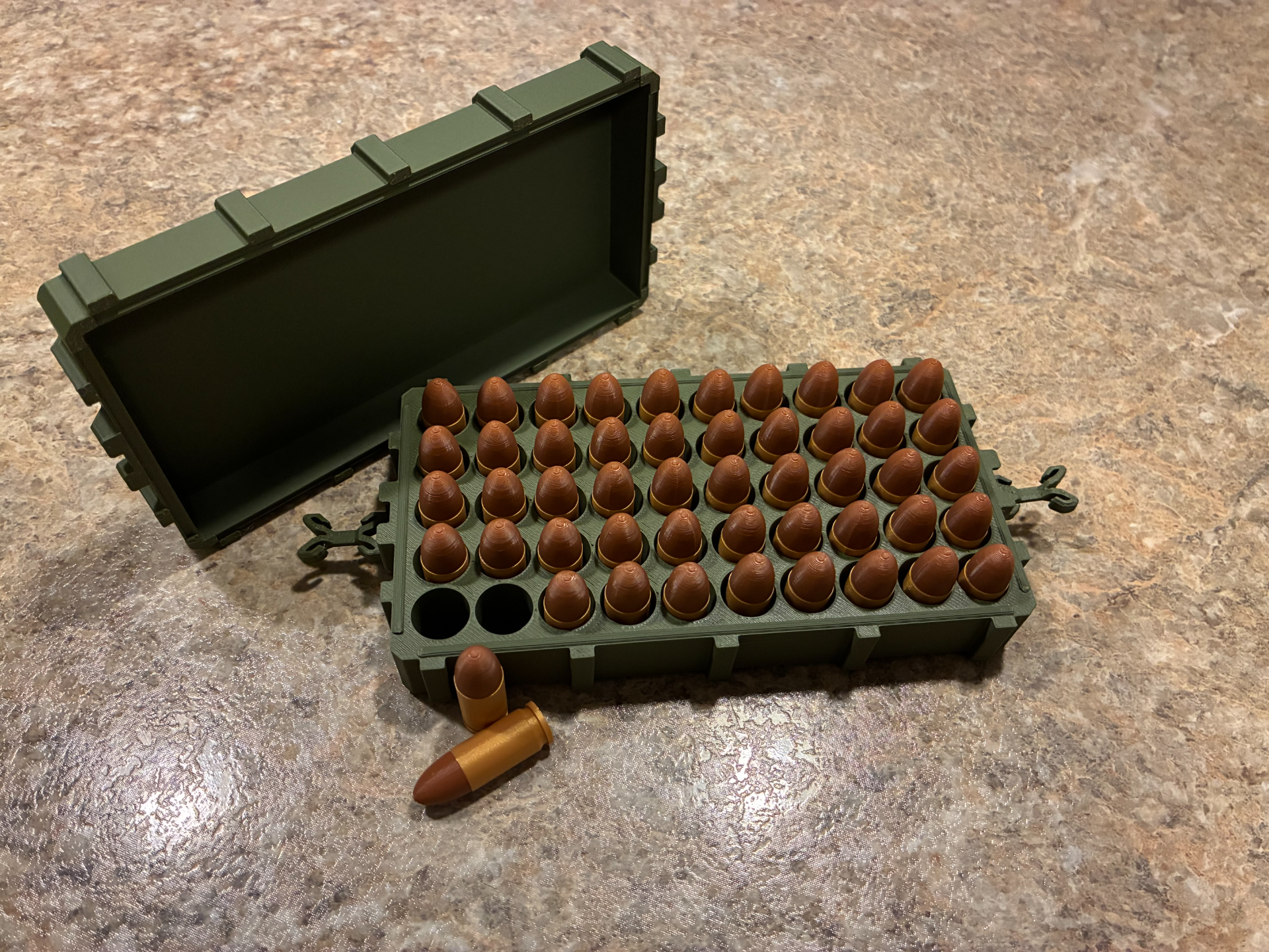 9mm Bullet Case with 50 Bullets