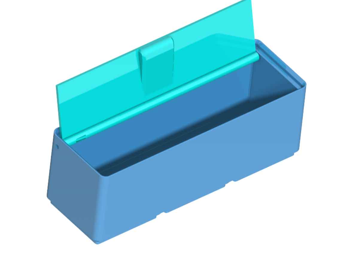 Gridfinity 1xY Single Compartment Lidded Bins v2.1