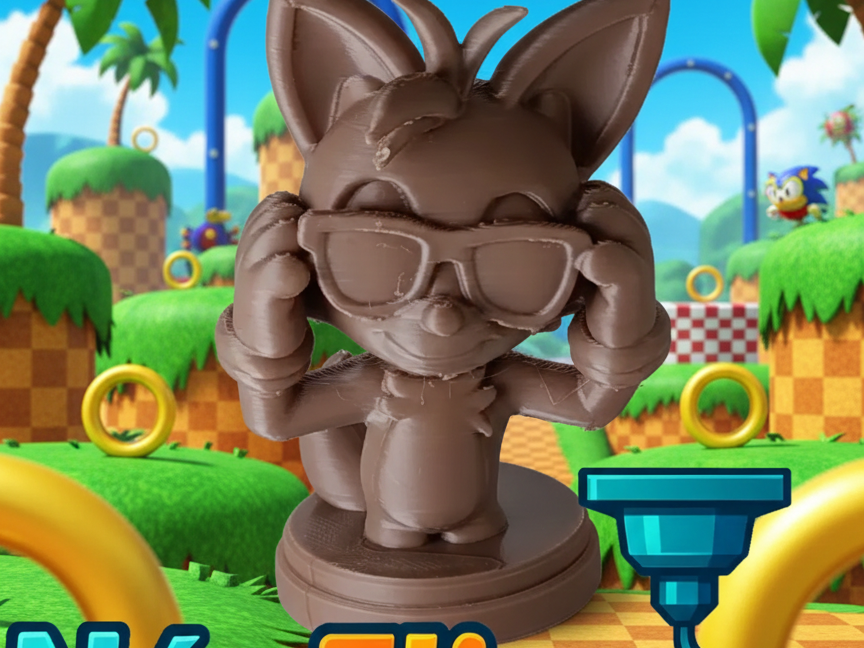 Tails cool attitude - Figurine 3D stylisée
