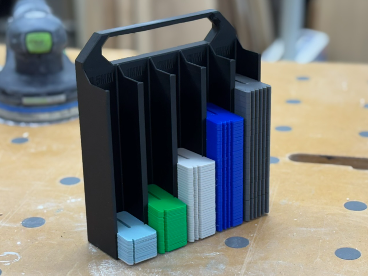 .5, 1, 2, 3, 5mm Shims w/ Caddy/ Holder/ Organizer