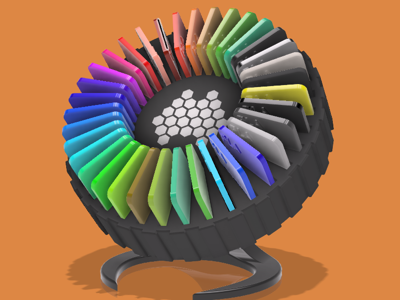 Filament Swatch Wheel | Bambu Swatch Compatible