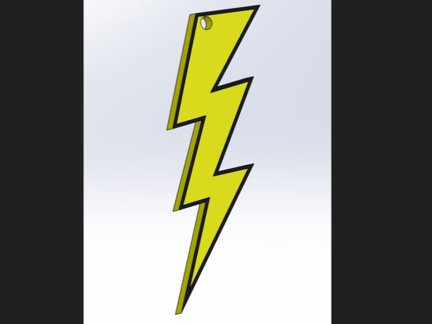 80s Lightning Bolt Earring