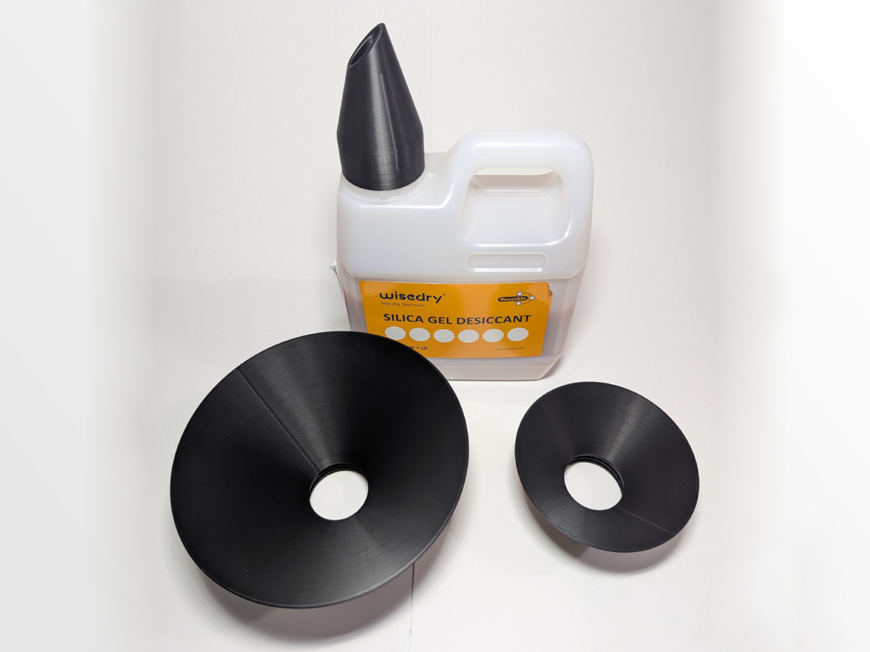 Funnels and Spout for Wisedry 2lbs Dessicant