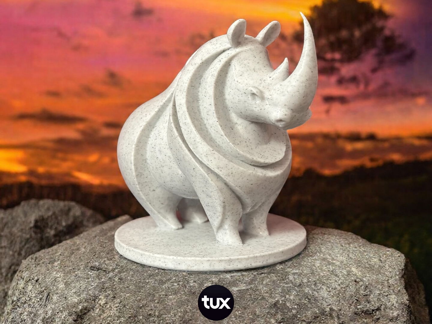 Moderne Nashorn Statue