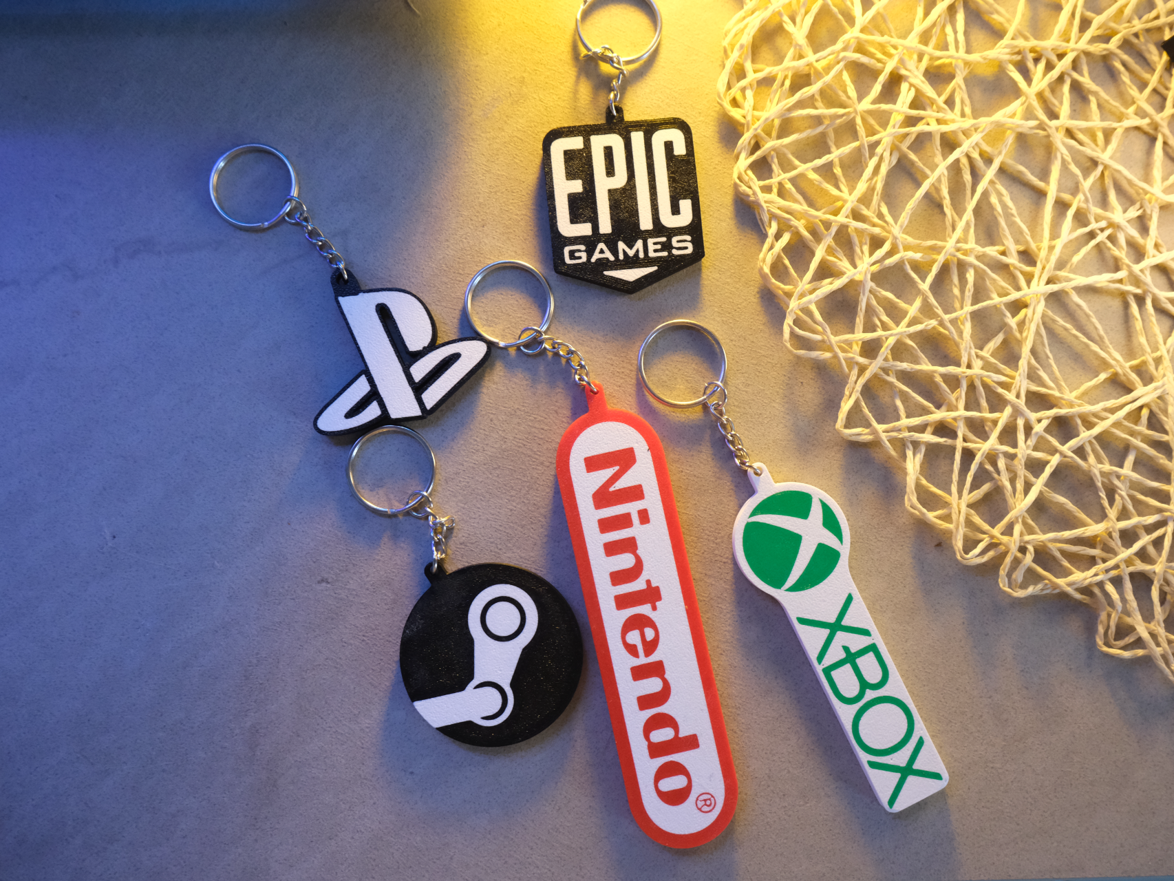 Keychain PlayStation-Nintendo-Xbox-Steam-EpicGames