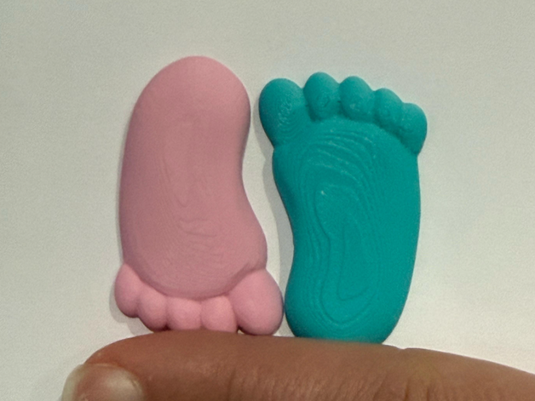 Baby feet for gender reveal party