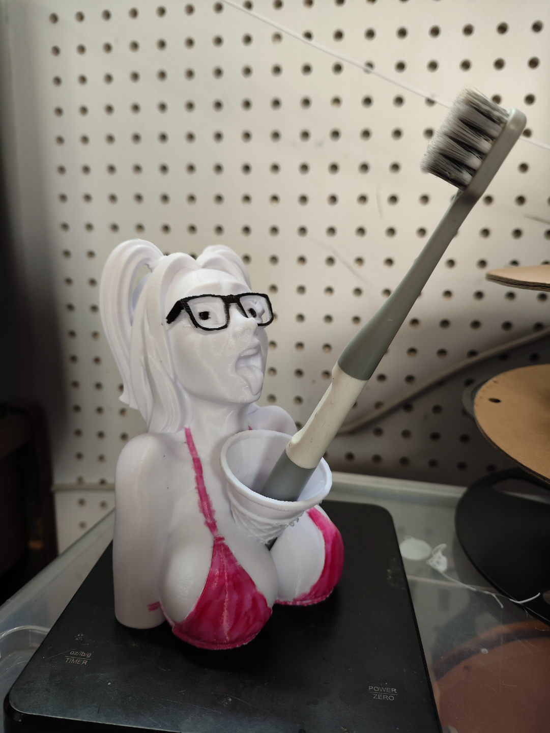 Ice cream girl toothbrush holder