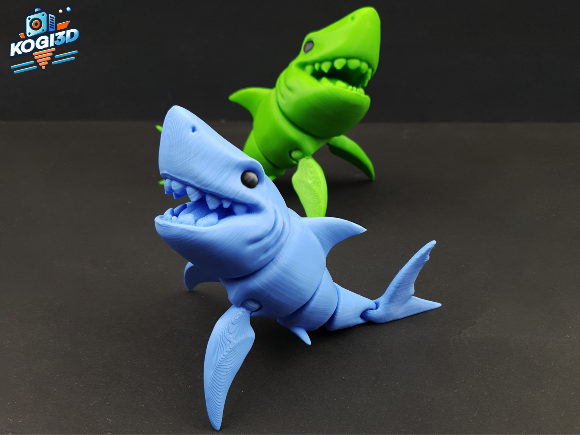 3D Printable Flexible Shark Toy