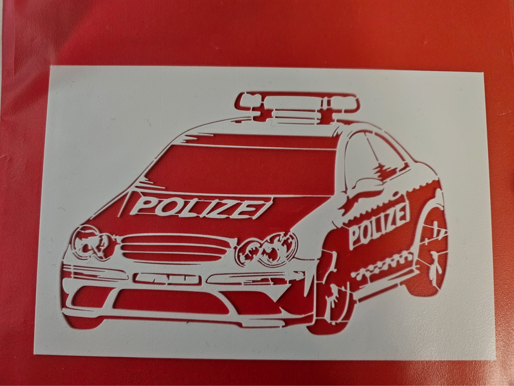 polizei auto schablone