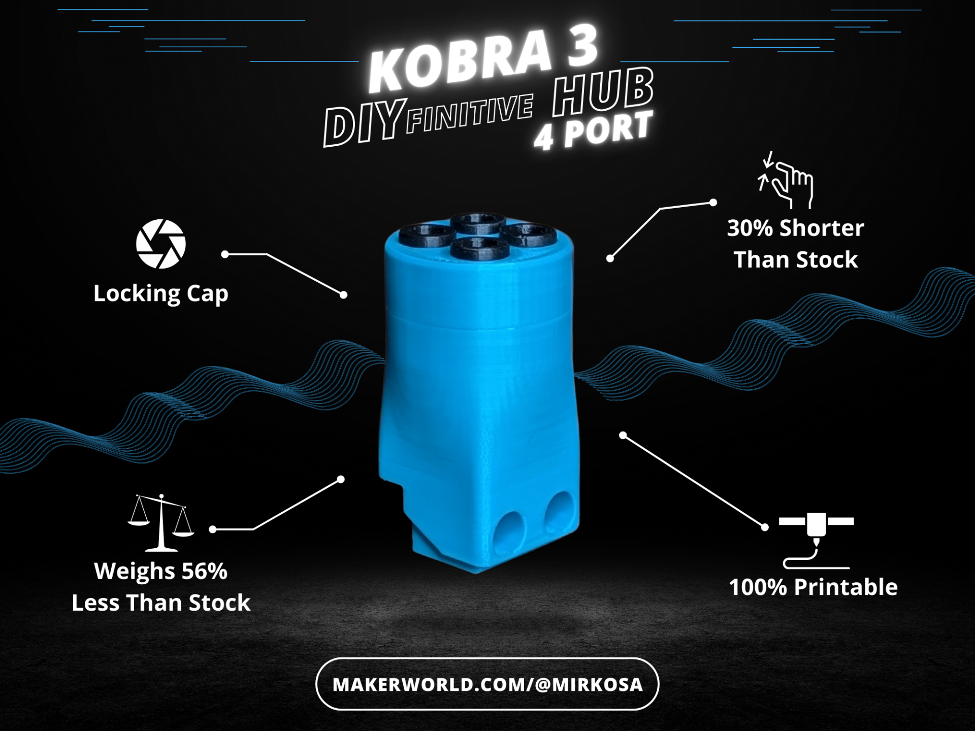 Kobra 3 Short 4 Port Hub