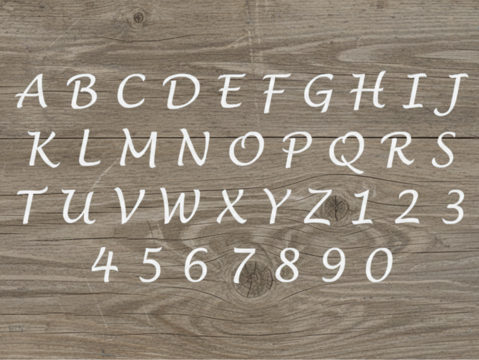 Schriftzug ABC Buchstaben Deko