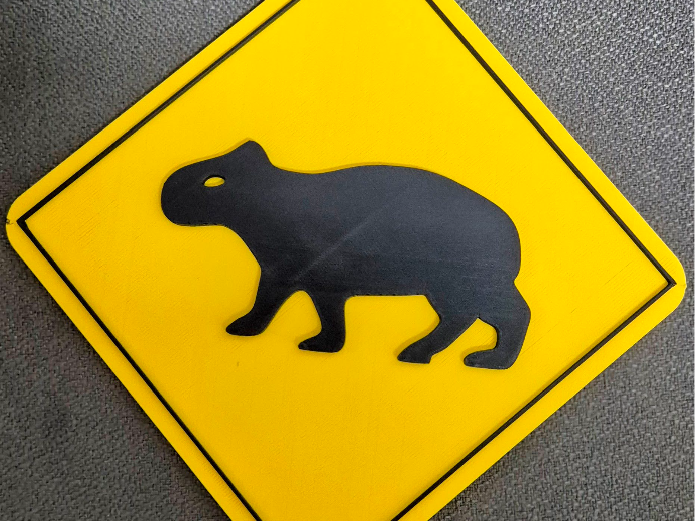 Capybara traffic sign