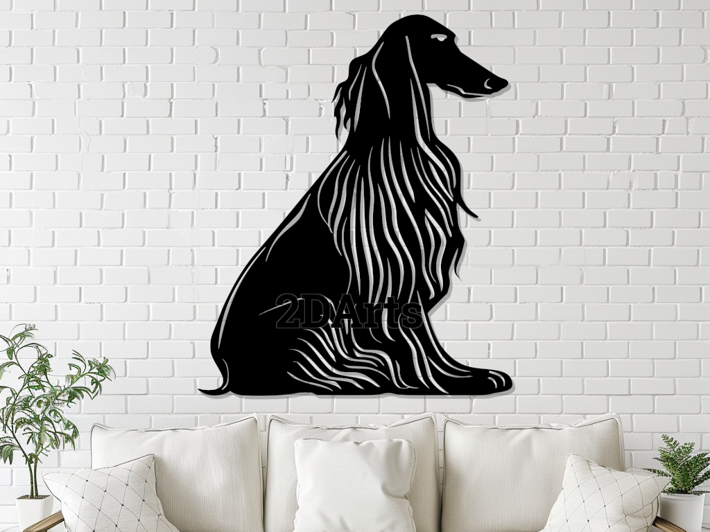Afghan Hound Art – STL for 3D & Laser Cut