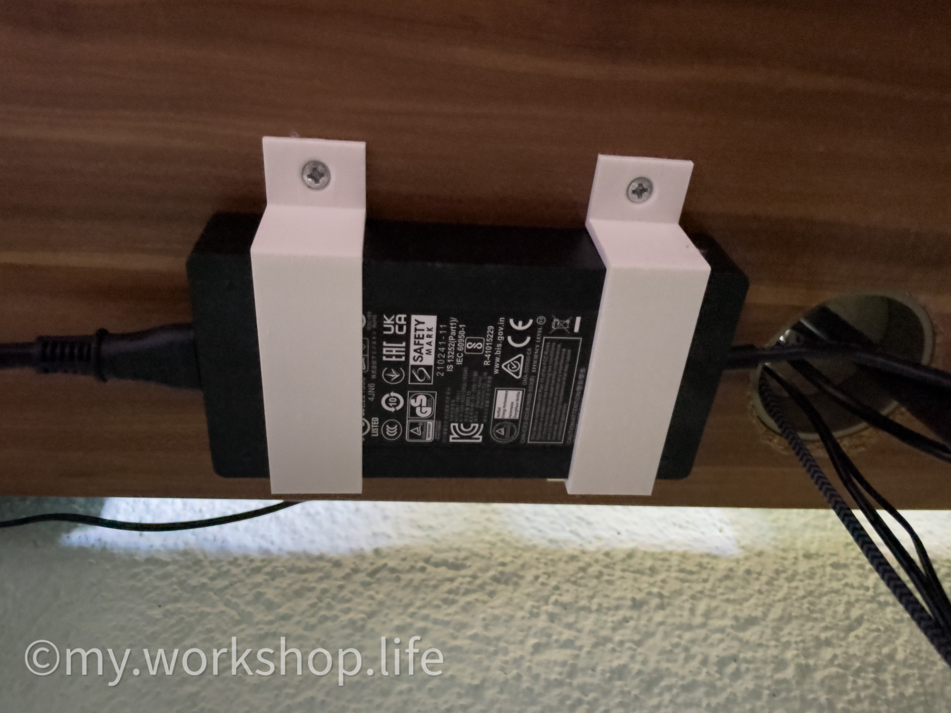 MSI Monitor Power Supply Holder under Desk