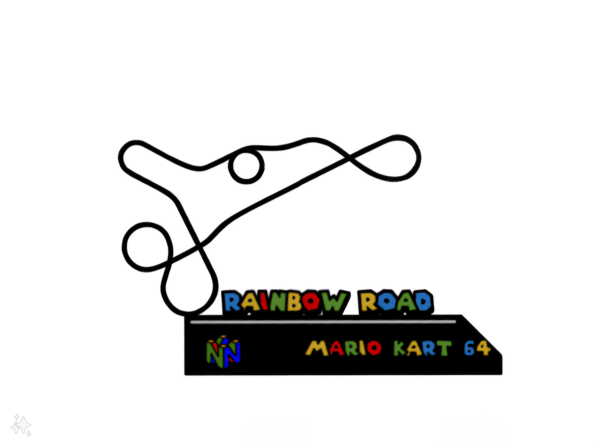 Rainbow Road Map and Game Display (NO AMS)