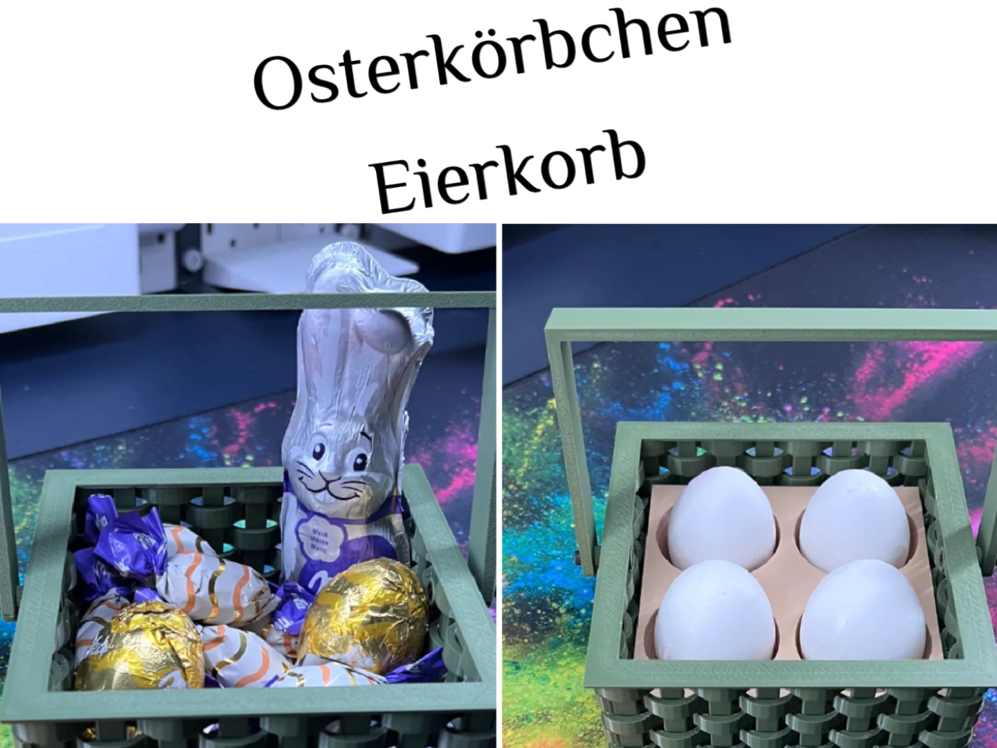 Multifunktionales Osterkörbchen, Eierkorb