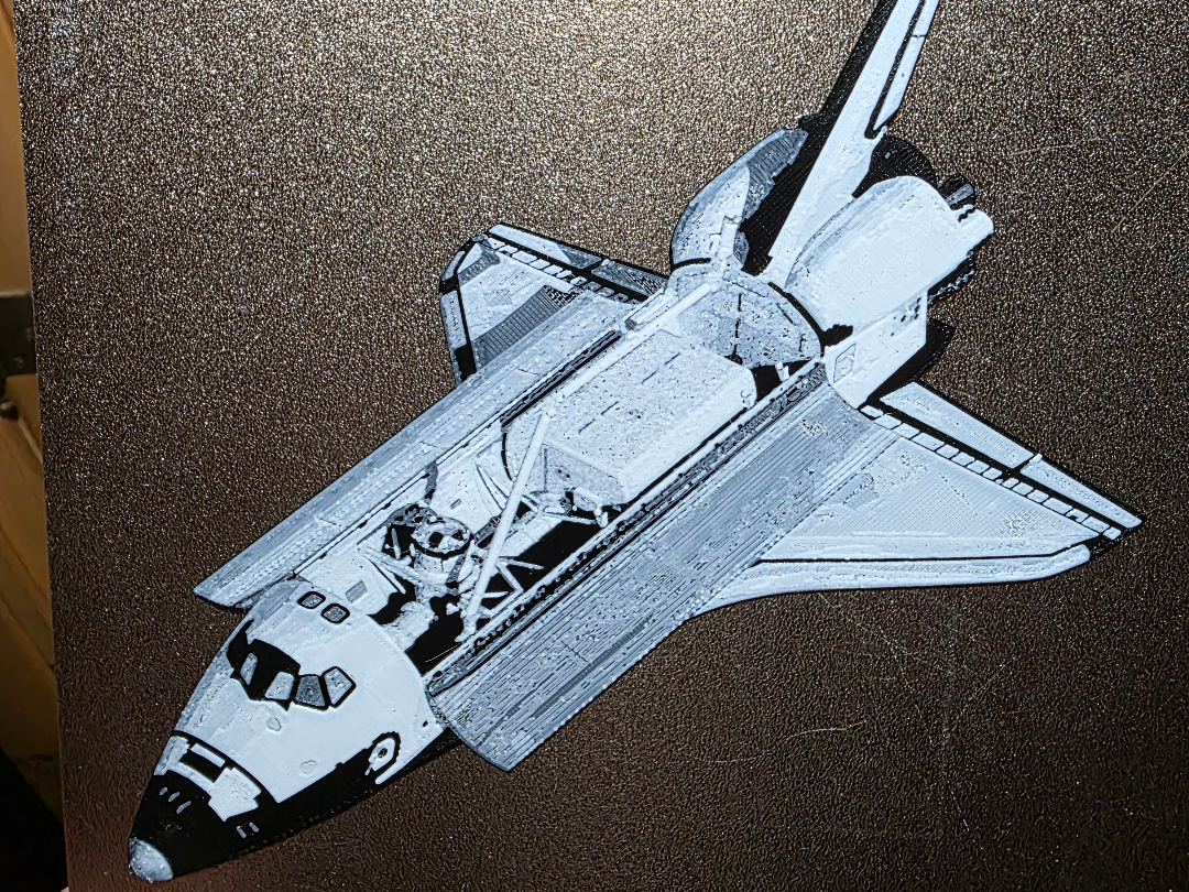 Space Shuttle Doors Open (Black and white)