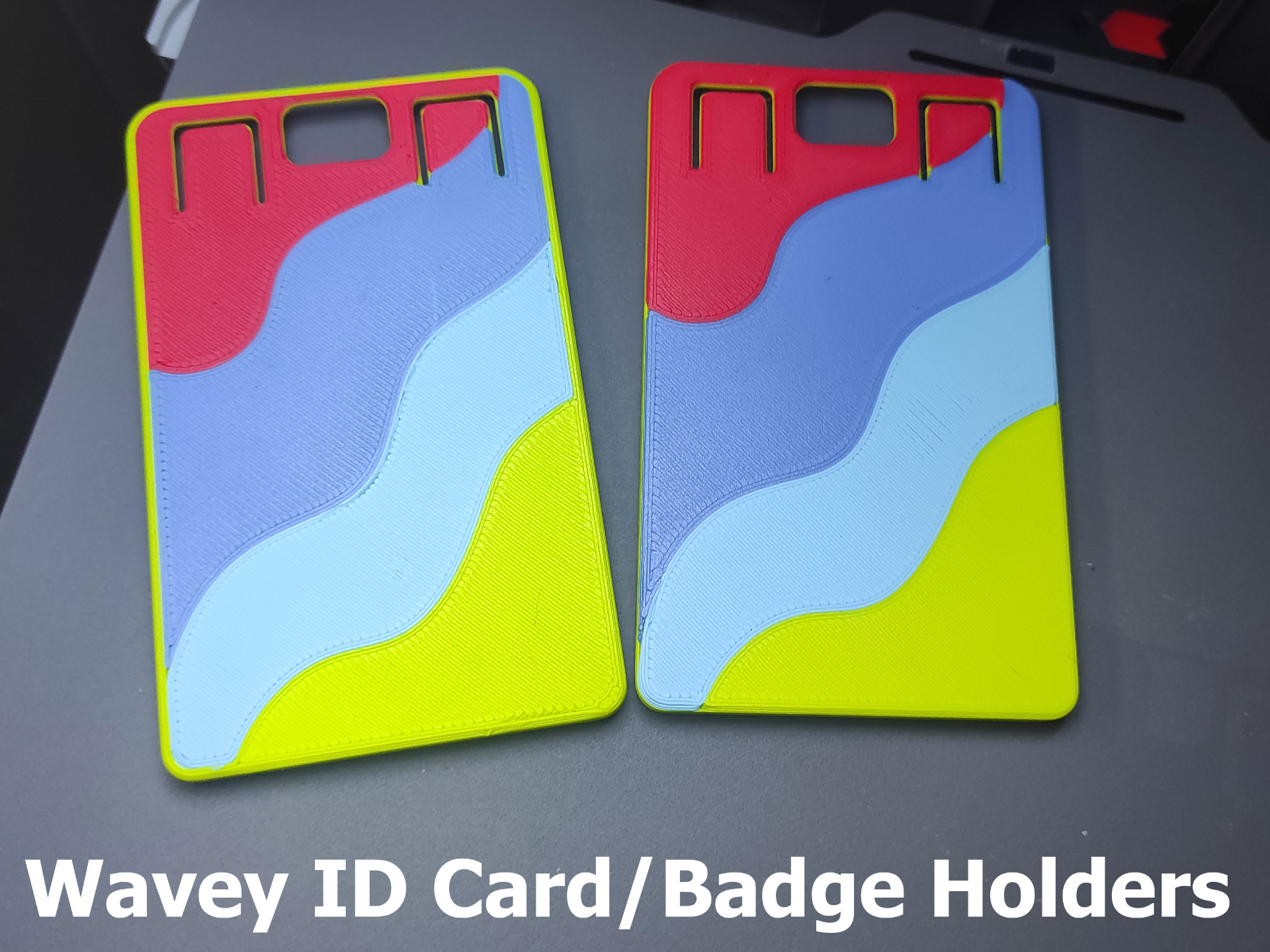 Wavey Design ID Card/Badge Holders