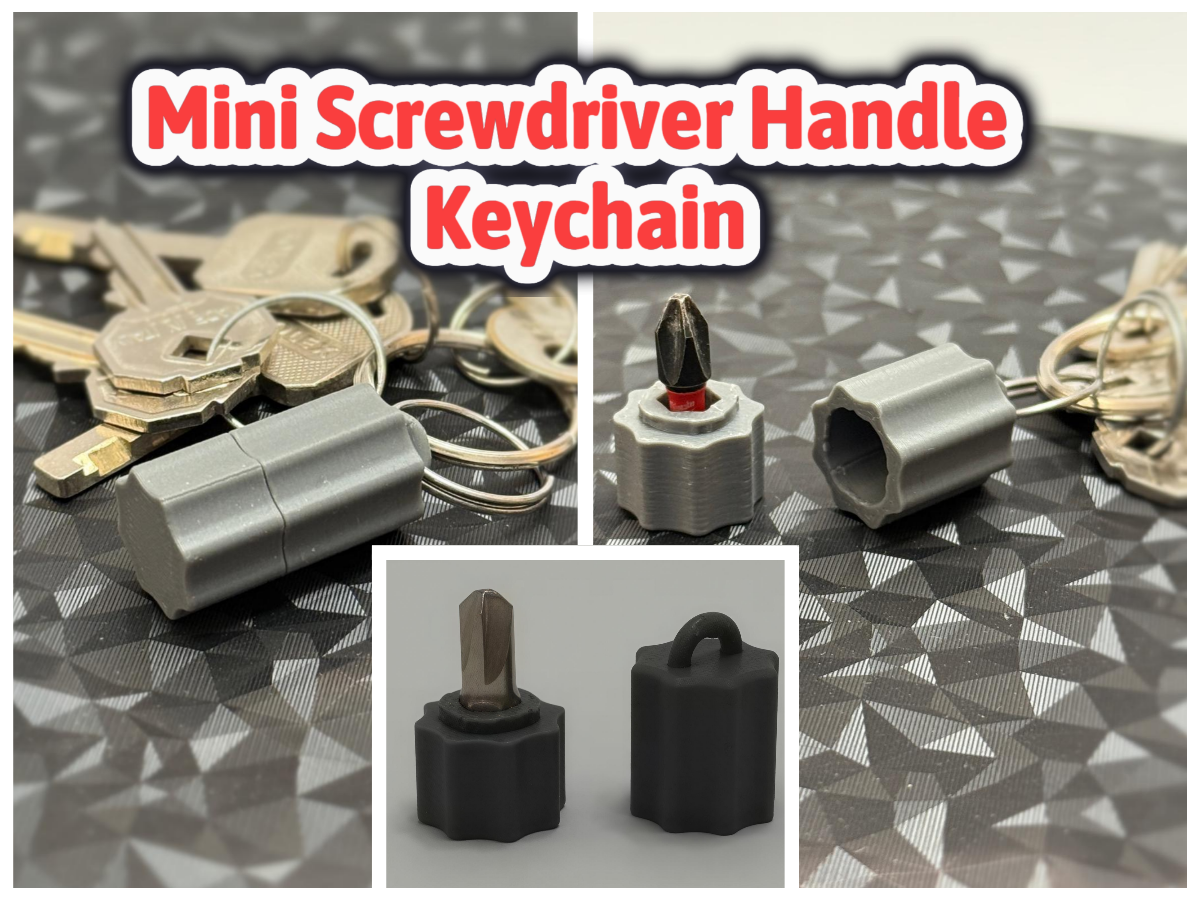 Screwdriver Keychain Bit Handle Holder for Bits