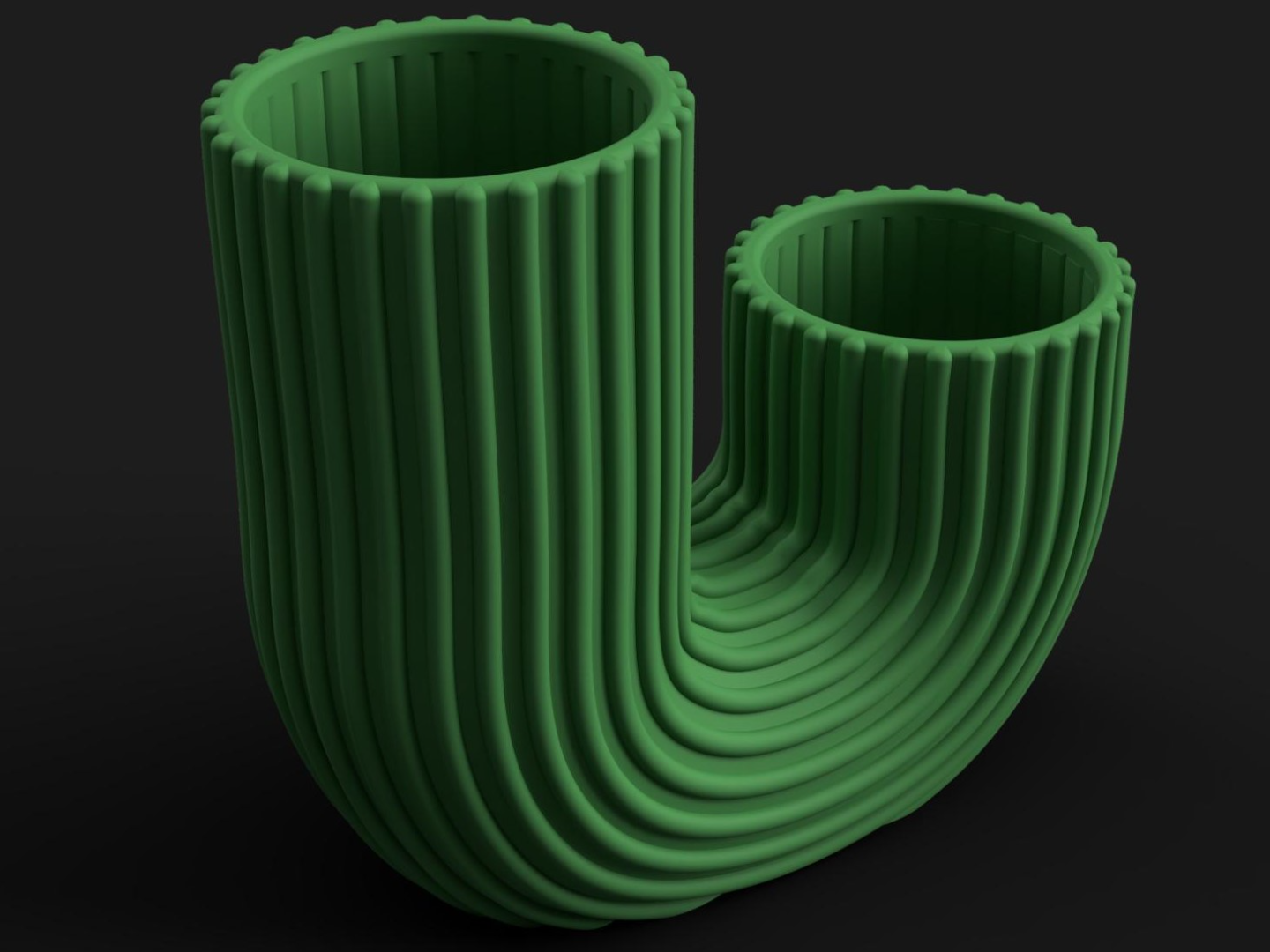 Moderne Vase in U-Form