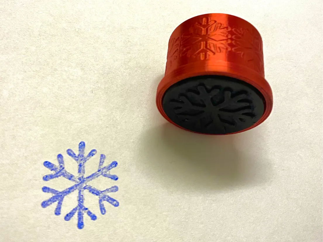 Christmas Snowflake Stamp, PLA + TPU